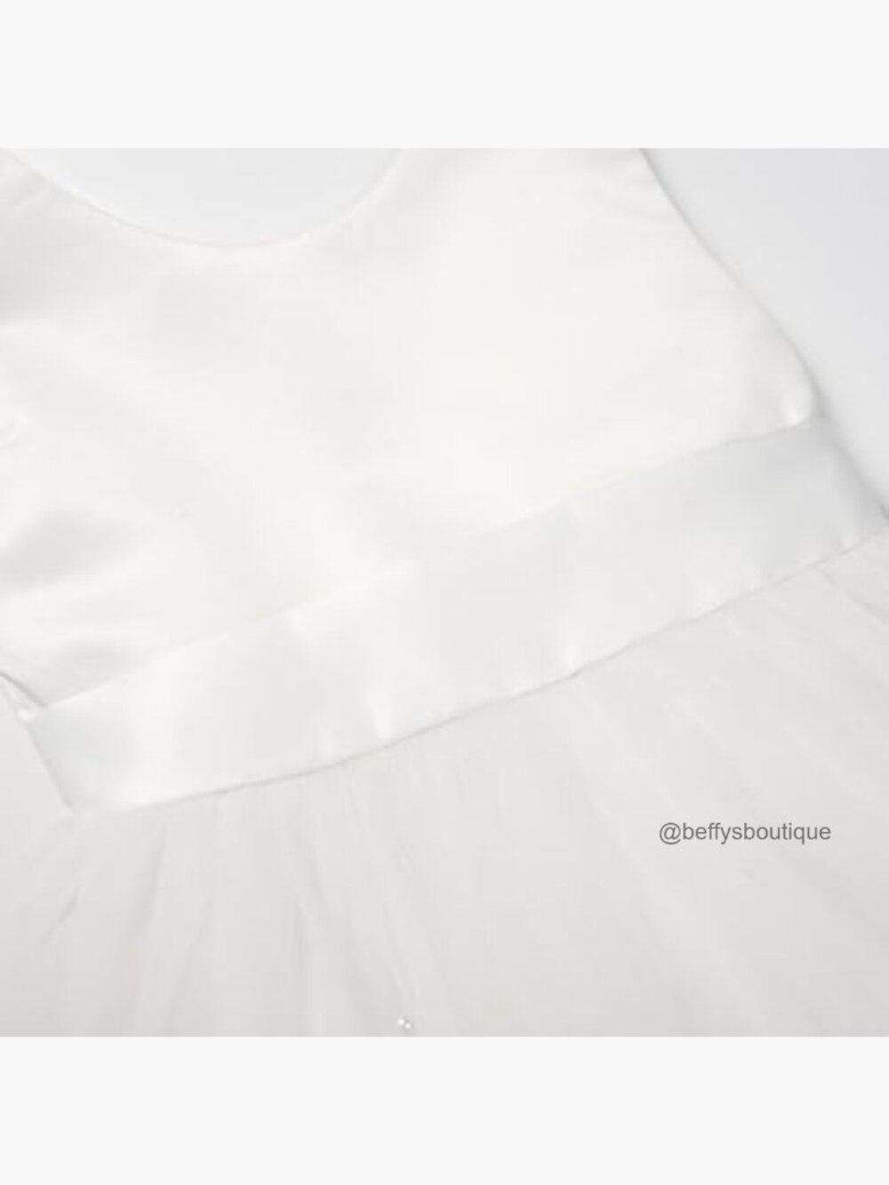 Flower Girl Dress Satin A-Line Tulle Skirt Bowknot Back Zipper - Picture 4 of 7
